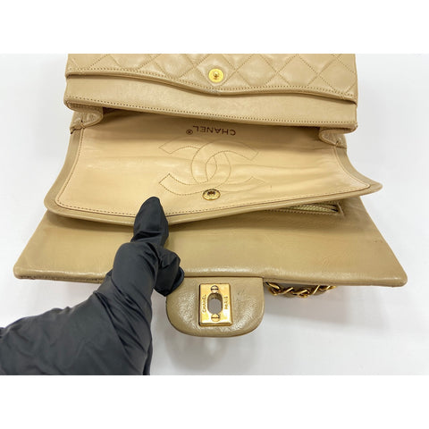 CHANEL Matelasse Shoulder Bag beige WS34337