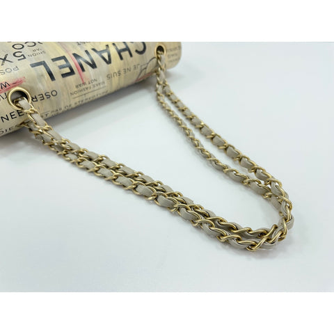 CHANEL Newspaper Shoulder Bag beige WS34340