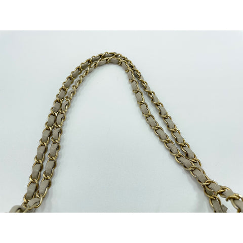 CHANEL Newspaper Shoulder Bag beige WS34340