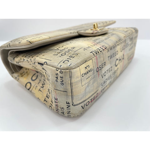 CHANEL Newspaper Shoulder Bag beige WS34340