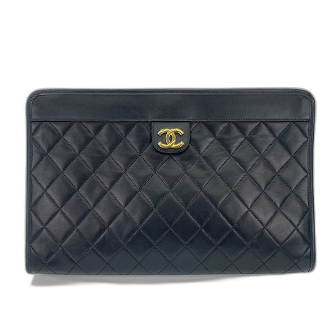 CHANEL Matelasse Clutch bag black WS34343