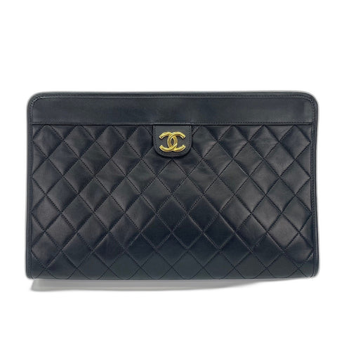CHANEL Matelasse Clutch bag black WS34343
