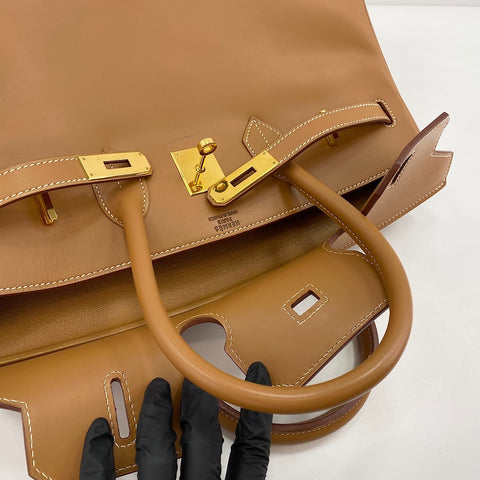 HERMES Birkin 35 Handbag Brown WS34345