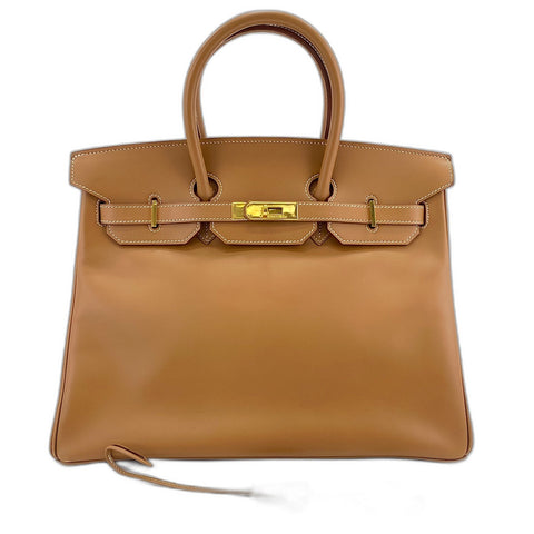 HERMES Birkin 35 Handbag Brown WS34345