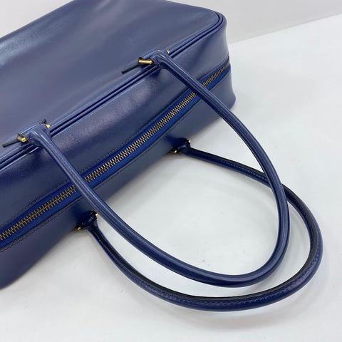 HERMES Purum 32 Handbag Navy WS34347