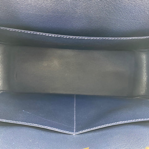HERMES Purum 32 Handbag Navy WS34347