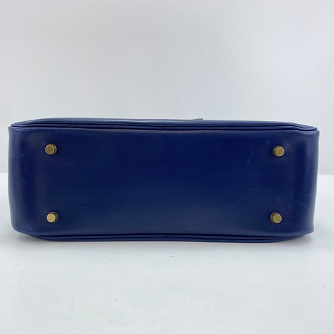 HERMES Purum 32 Handbag Navy WS34347