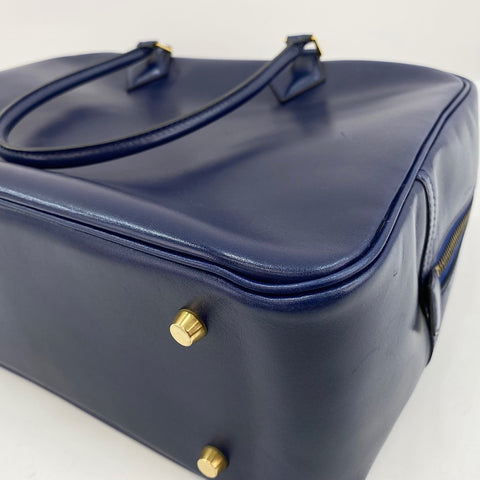 HERMES Purum 32 Handbag Navy WS34347