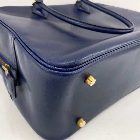 HERMES Purum 32 Handbag Navy WS34347