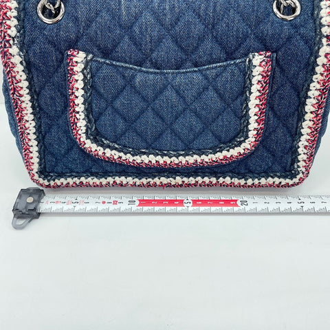 CHANEL Matelasse Shoulder Bag Navy WS34351