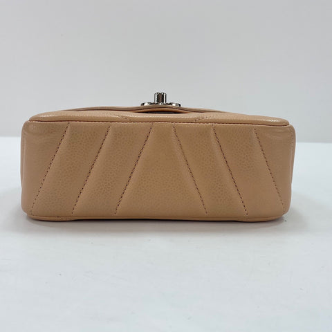 CHANEL Chevron Shoulder Bag beige WS34356