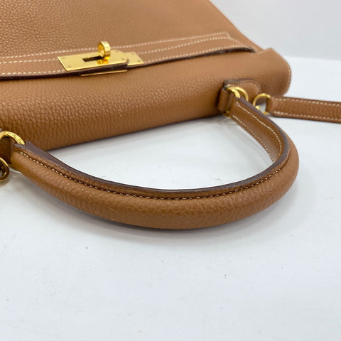 HERMES Kelly 35 Handbag beige WS34357