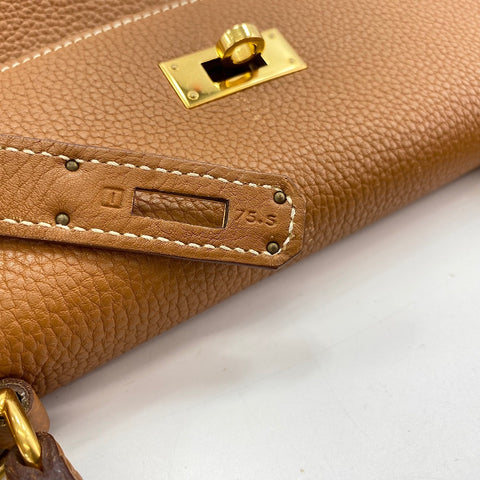 HERMES Kelly 35 Handbag beige WS34357