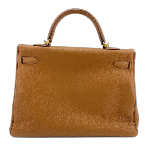 HERMES Kelly 35 Handbag beige WS34357