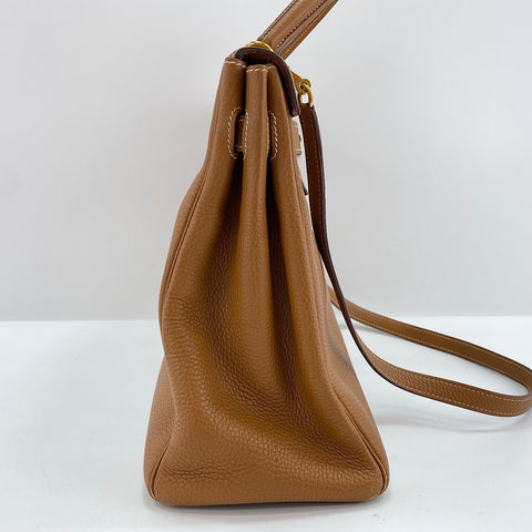 HERMES Kelly 35 Handbag beige WS34357