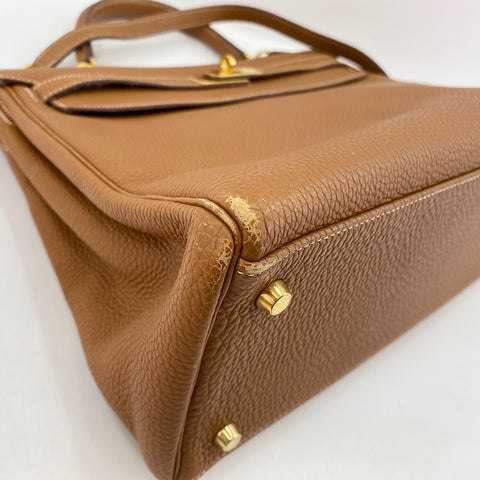 HERMES Kelly 35 Handbag beige WS34357