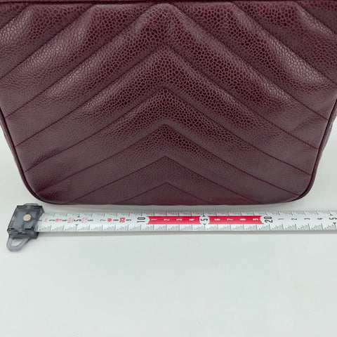 CHANEL Chevron Shoulder Bag wine-red WS34359