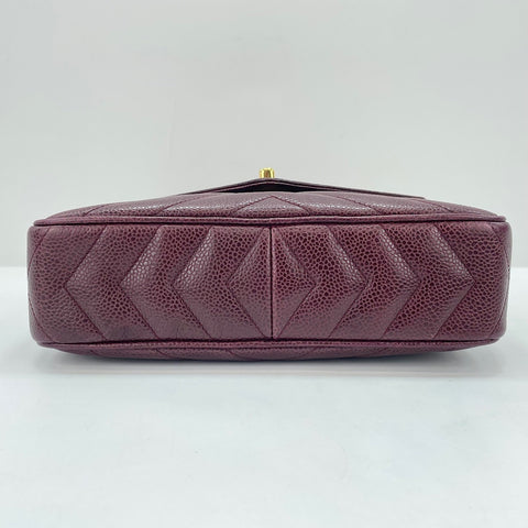 CHANEL Chevron Shoulder Bag wine-red WS34359