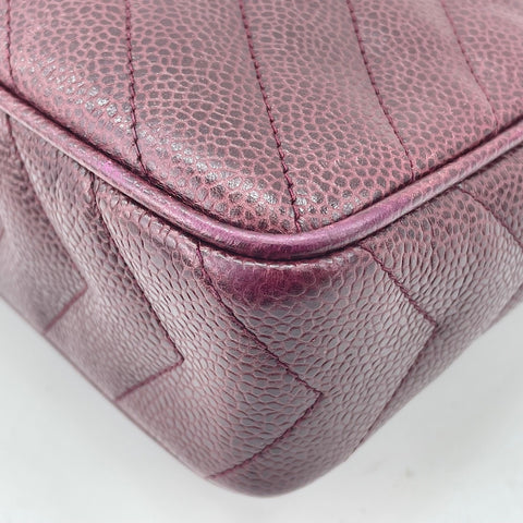 CHANEL Chevron Shoulder Bag wine-red WS34359