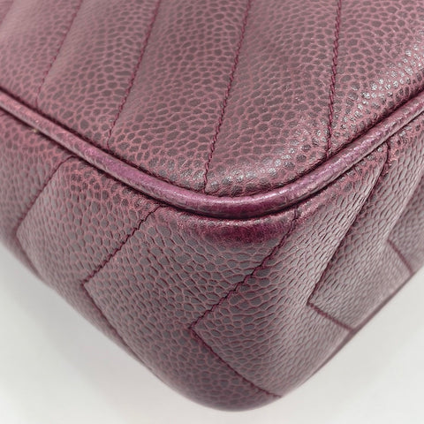 CHANEL Chevron Shoulder Bag wine-red WS34359