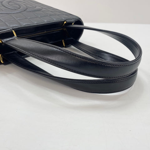 CHANEL Chocolate bar Tote Bag black WS34365