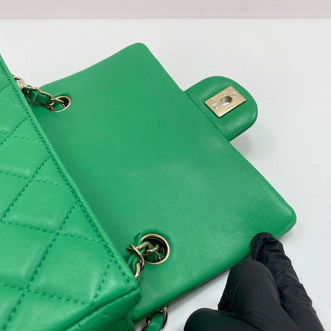 CHANEL Mini Matelasse Shoulder Bag green WS34368