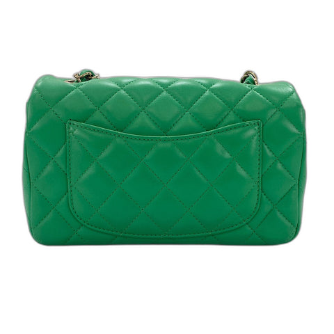 CHANEL Mini Matelasse Shoulder Bag green WS34368