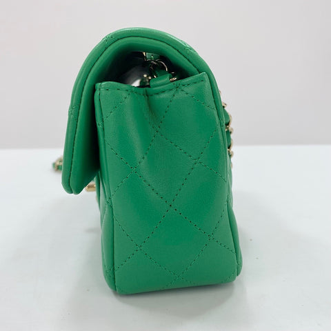 CHANEL Mini Matelasse Shoulder Bag green WS34368