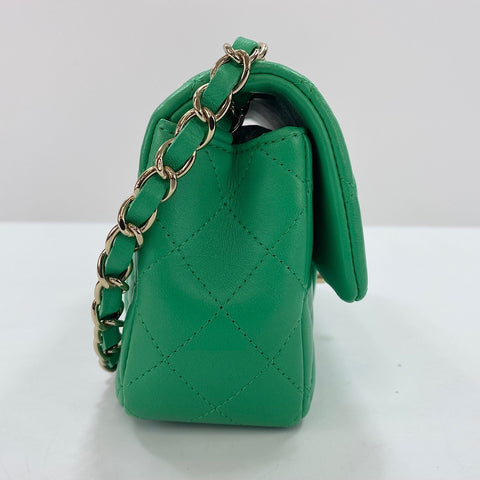 CHANEL Mini Matelasse Shoulder Bag green WS34368