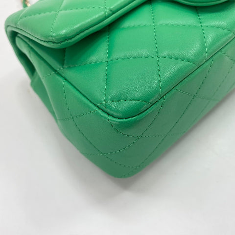 CHANEL Mini Matelasse Shoulder Bag green WS34368