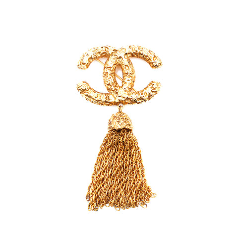 CHANEL COCO Mark mule 1997 Brooch Gold Plated gold WS3441