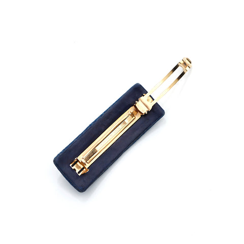 Chanel Chanel Turnlock Coco Mark Accessoires Accessoires Gold Hardware Barrette Navy WS3452