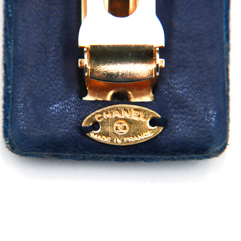 Chanel Chanel Turnlock Coco Mark Accessoires Accessoires Gold Hardware Barrette Navy WS3452