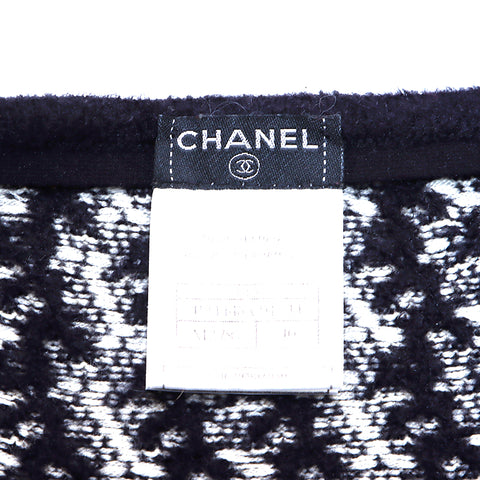 Chanel Chanel徽标2004裙子老式使用经典羊毛黑色WS3469
