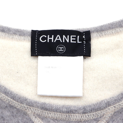 シャネル CHANEL ココマーク サイズ38 2011年 長袖Ｔシャツ VINTAGE 中古 定番 カシミヤ グレー WS3471