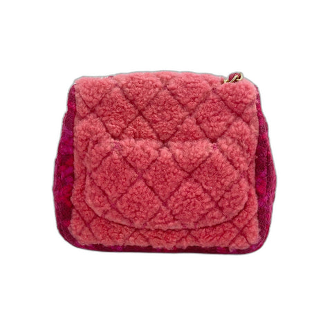 CHANEL Mini Matelasse Shoulder Bag pink WS34729