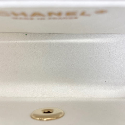CHANEL Mini Matelasse Shoulder Bag white WS34736