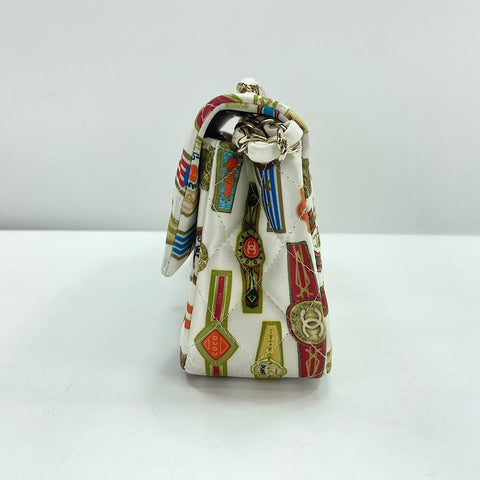 CHANEL Mini Matelasse Shoulder Bag white WS34736