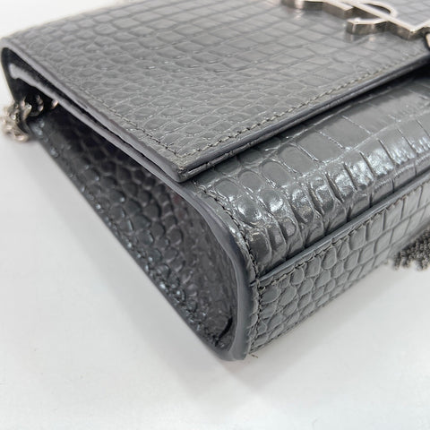 YVES SAINT LAURENT Kate Tassel Tassel Shoulder Bag gray WS34739