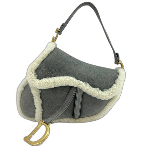 Christian Dior saddle Handbag gray WS34747