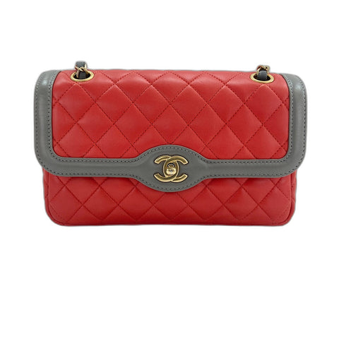 CHANEL Matelasse Shoulder Bag Red WS34748
