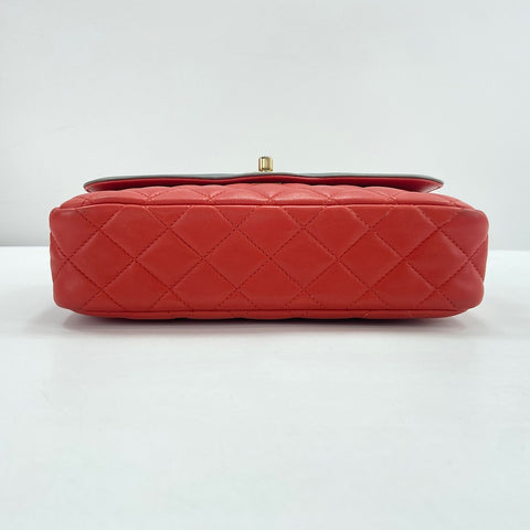 CHANEL Matelasse Shoulder Bag Red WS34748