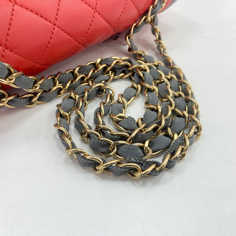 CHANEL Matelasse Shoulder Bag Red WS34748