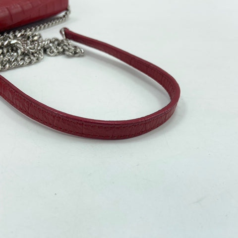 YVES SAINT LAURENT Kate Tassel Tassel Shoulder Bag Red WS34750