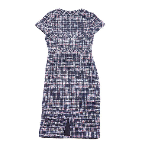 香奈儿Tweed尺寸38 1990 Dress Vintage使用了经典棉花多色WS3475