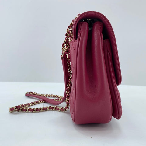 CHANEL Matelasse Shoulder Bag pink WS34761