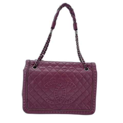 CHANEL Matelasse Handbag wine-red WS34762