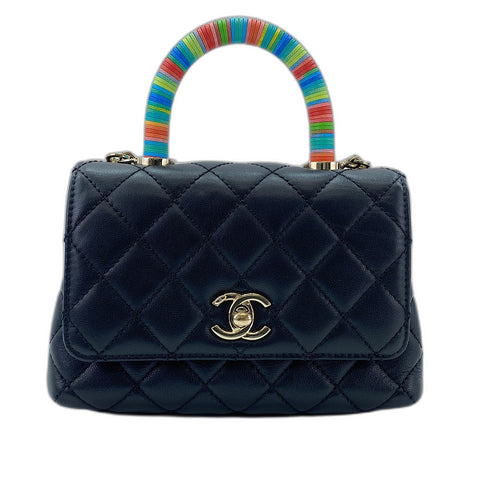 CHANEL Mini Matelasse Handbag black WS34765