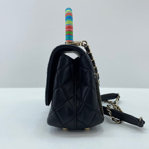 CHANEL Mini Matelasse Handbag black WS34765