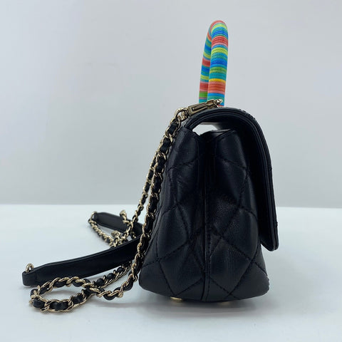 CHANEL Mini Matelasse Handbag black WS34765